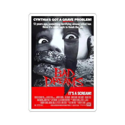 BAD DREAMS 1988 Movie Poster - STICKER Vinyl Kiss-Cut Decal 3 Inch White - The Sticker Space