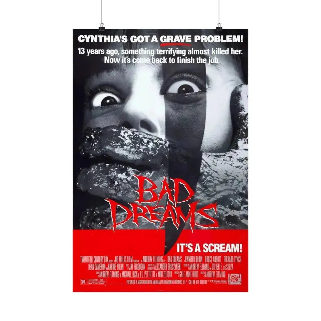 BAD DREAMS 1988 - Paper Movie Poster 20″ x 30″ Matte - The Sticker Space