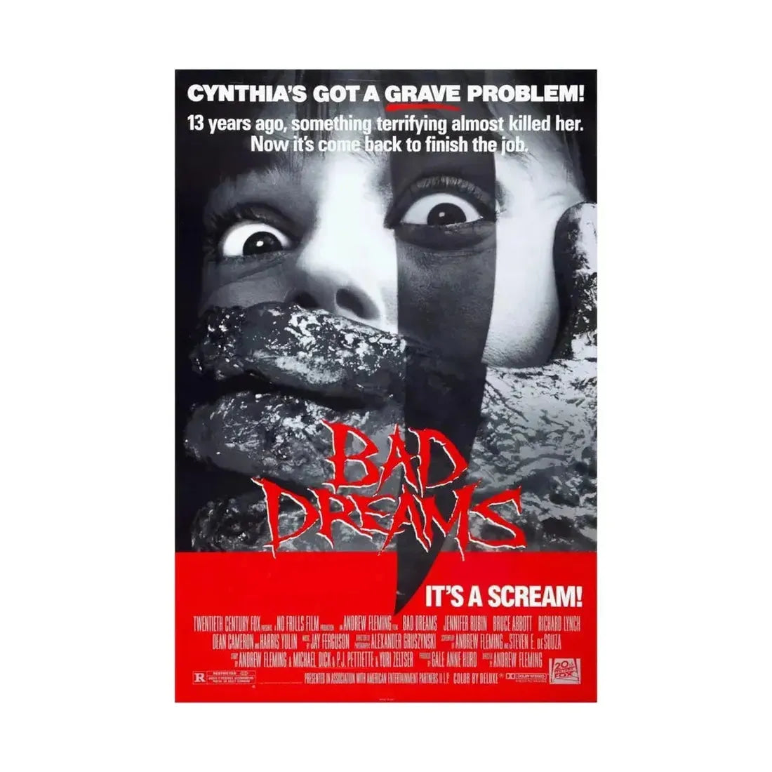 BAD DREAMS 1988 - Paper Movie Poster - The Sticker Space