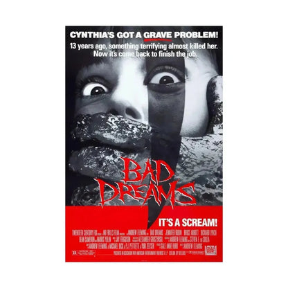 BAD DREAMS 1988 - Paper Movie Poster - The Sticker Space
