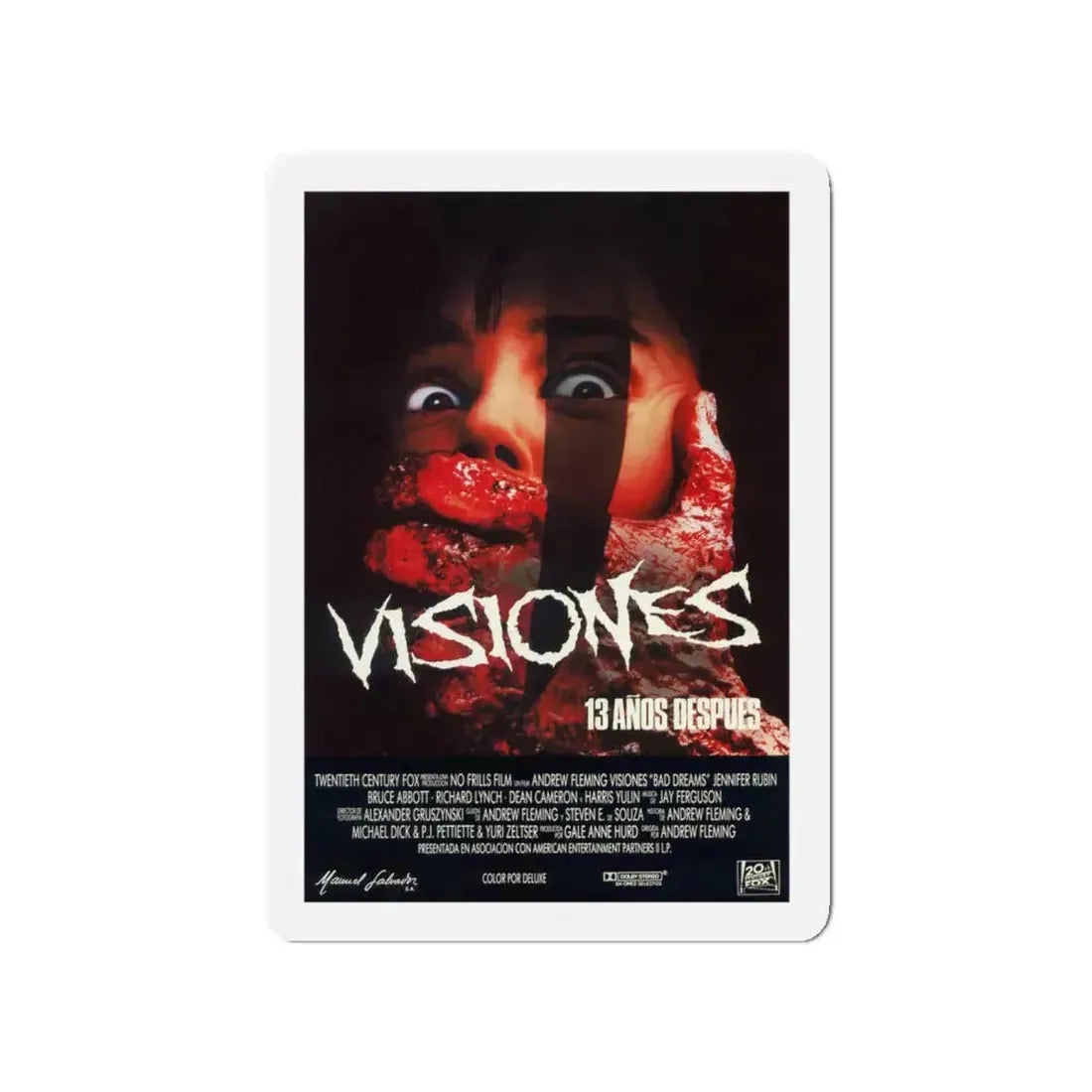 BAD DREAMS (SPANISH) 1988 Movie Poster - Refrigerator Magnet 4 Inch - The Sticker Space