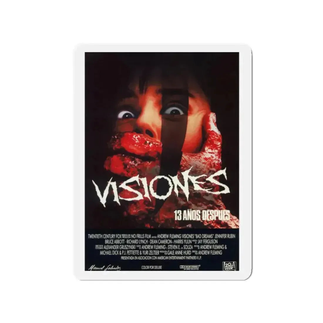 BAD DREAMS (SPANISH) 1988 Movie Poster - Refrigerator Magnet - The Sticker Space