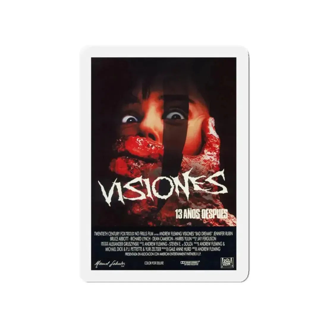 BAD DREAMS (SPANISH) 1988 Movie Poster - Refrigerator Magnet - The Sticker Space