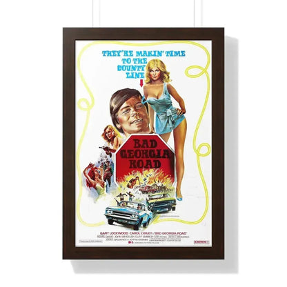 BAD GEORGIA ROAD 1977 - Framed Movie Poster 16″ x 24″ Walnut - The Sticker Space