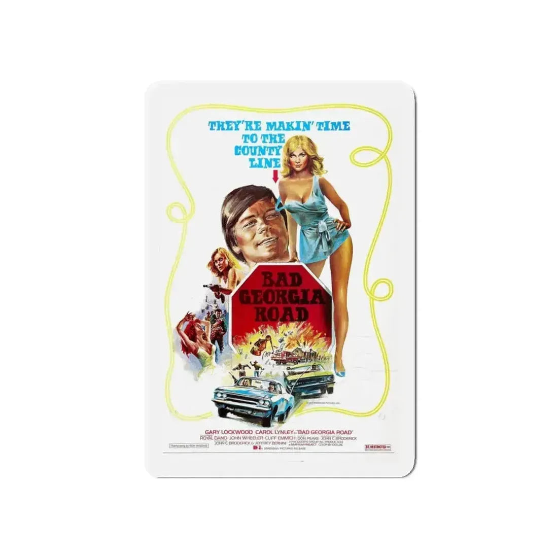 BAD GEORGIA ROAD 1977 Movie Poster - Refrigerator Magnet - The Sticker Space