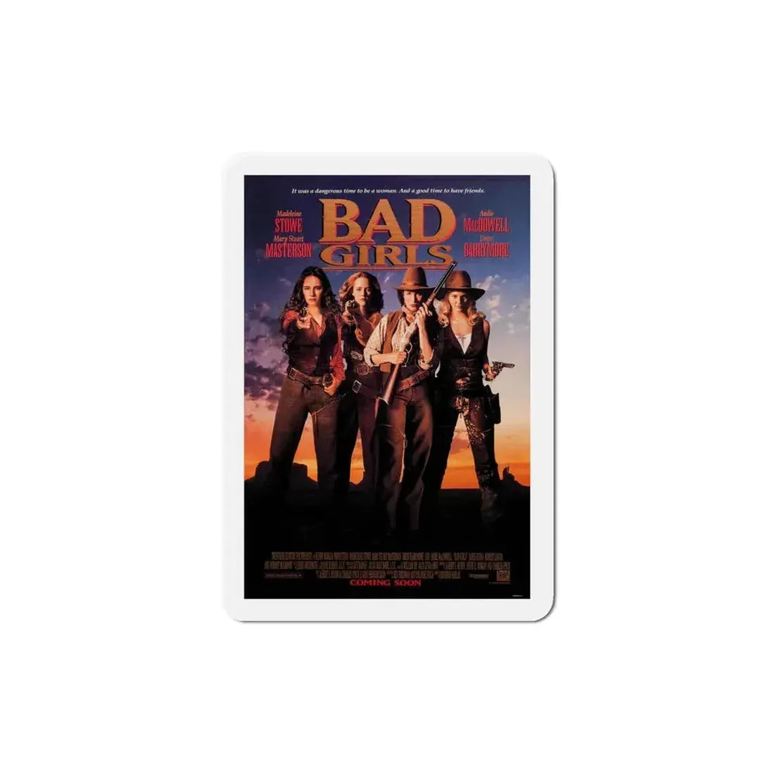 Bad Girls 1994 Movie Poster Refrigerator Magnet 5 Inch - The Sticker Space