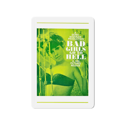 BAD GIRLS GO TO HELL 1965 Movie Poster - Die-Cut Magnet-3" x 3"-The Sticker Space