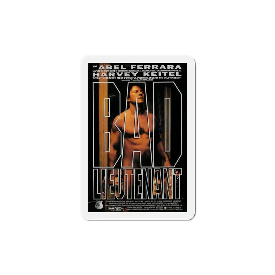 Bad Lieutenant 1992 Movie Poster Refrigerator Magnet 6 Inch - The Sticker Space