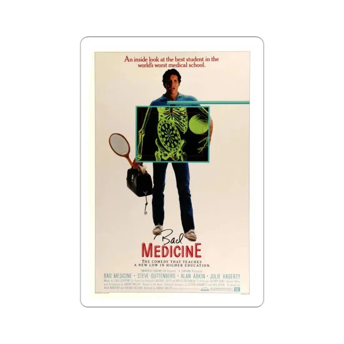 Bad Medicine 1985 Movie Poster STICKER Vinyl Die-Cut Decal 2 Inch - The Sticker Space