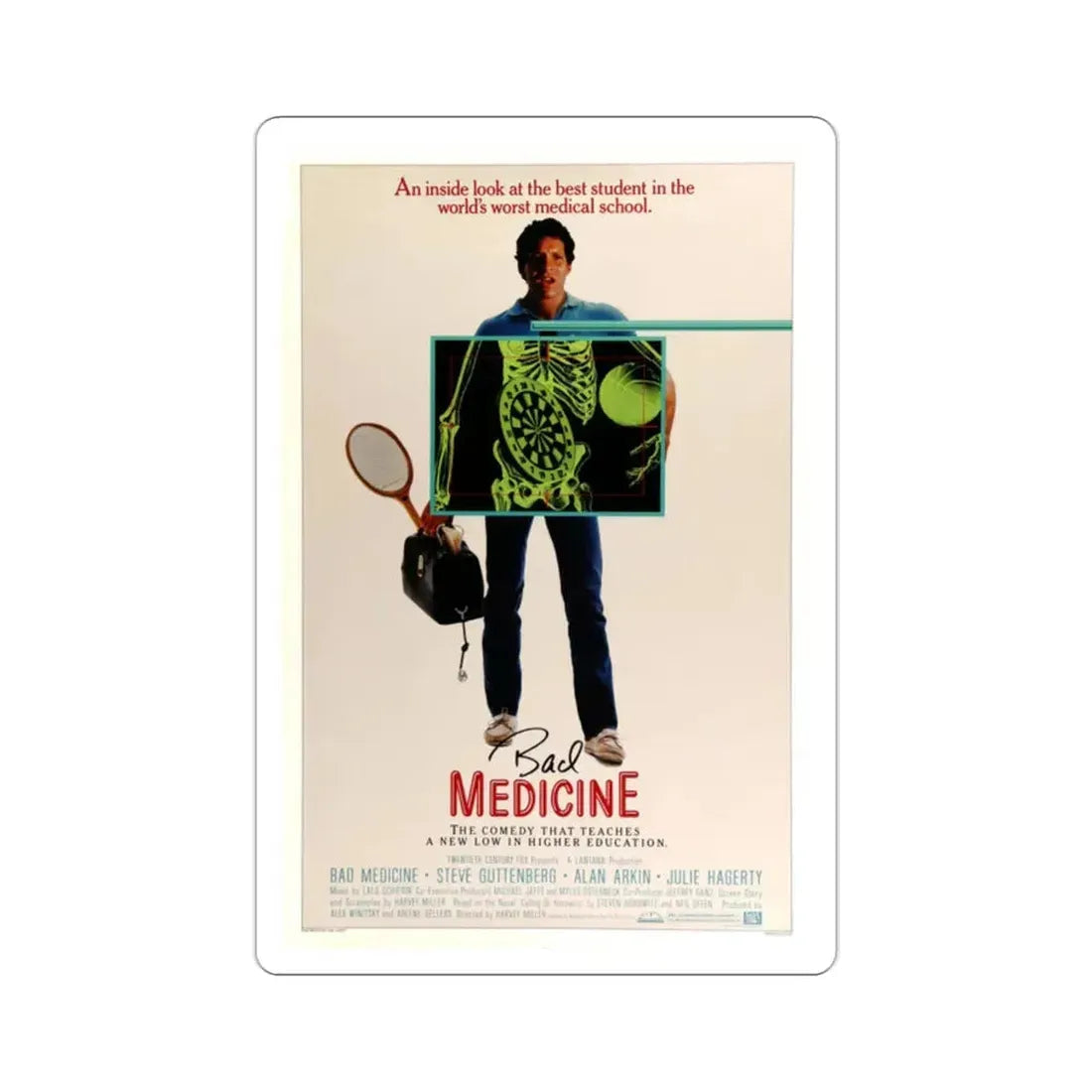 Bad Medicine 1985 Movie Poster STICKER Vinyl Die-Cut Decal 2 Inch - The Sticker Space
