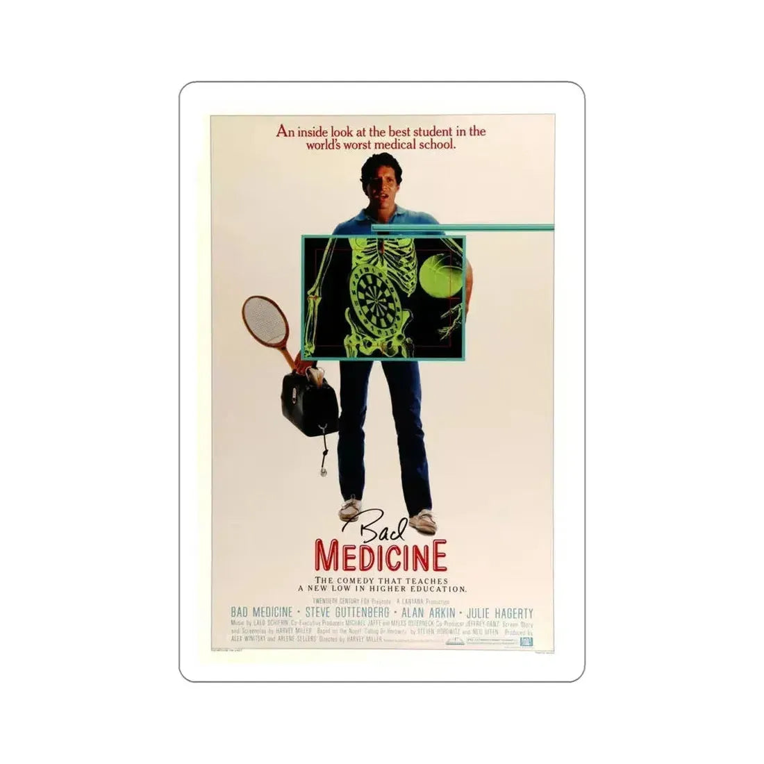 Bad Medicine 1985 Movie Poster STICKER Vinyl Die-Cut Decal 5 Inch - The Sticker Space