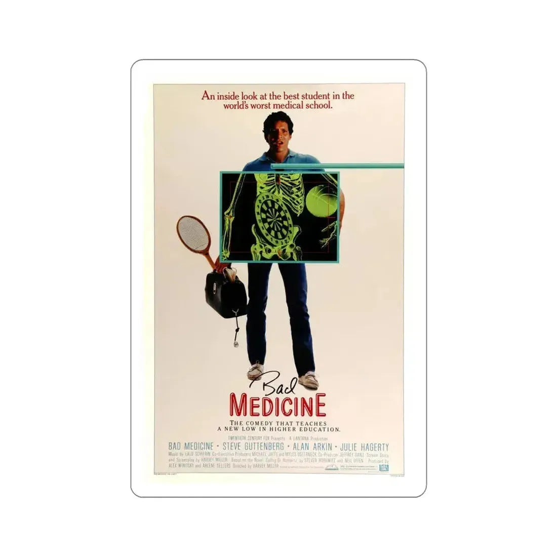 Bad Medicine 1985 Movie Poster STICKER Vinyl Die-Cut Decal 6 Inch - The Sticker Space