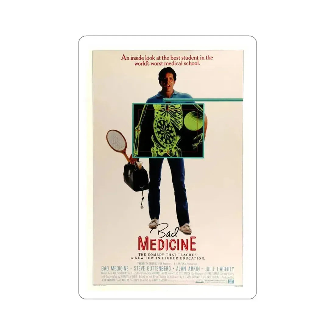 Bad Medicine 1985 Movie Poster STICKER Vinyl Die-Cut Decal - The Sticker Space