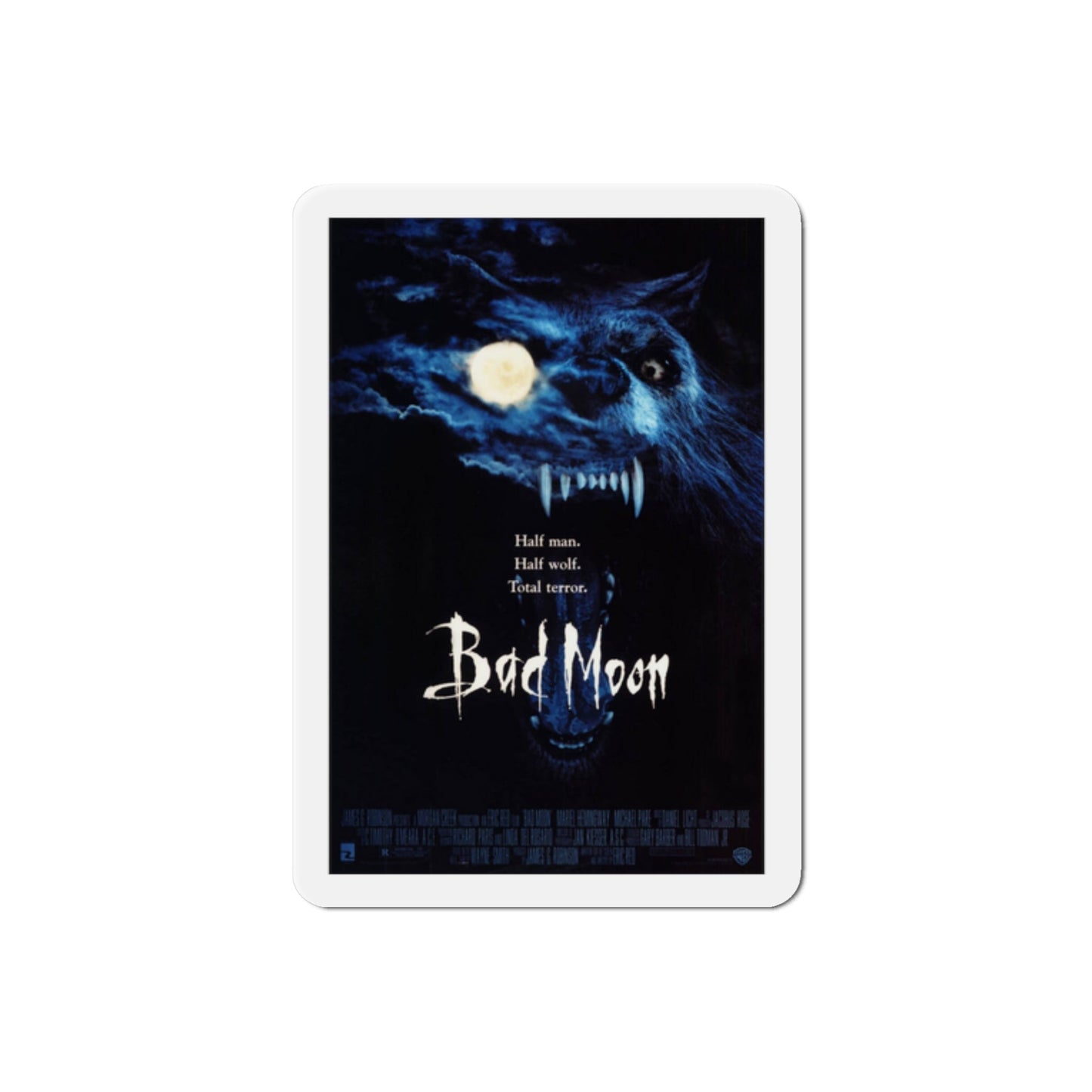 Bad Moon 1996 Movie Poster Die-Cut Magnet-2" x 2"-The Sticker Space