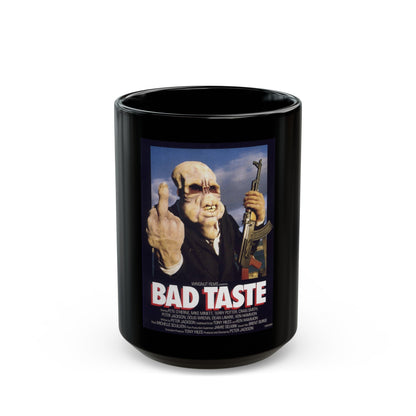 BAD TASTE 1987 Movie Poster - Black Coffee Mug-15oz-The Sticker Space