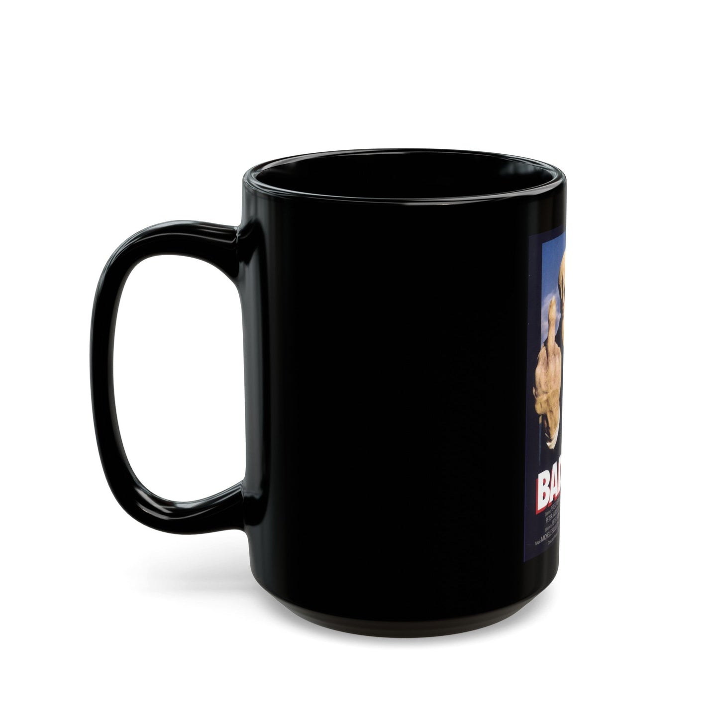 BAD TASTE 1987 Movie Poster - Black Coffee Mug-The Sticker Space