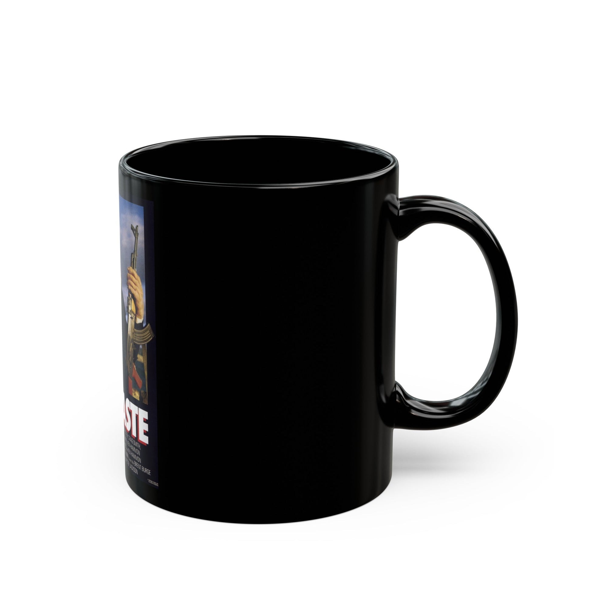 BAD TASTE 1987 Movie Poster - Black Coffee Mug-The Sticker Space