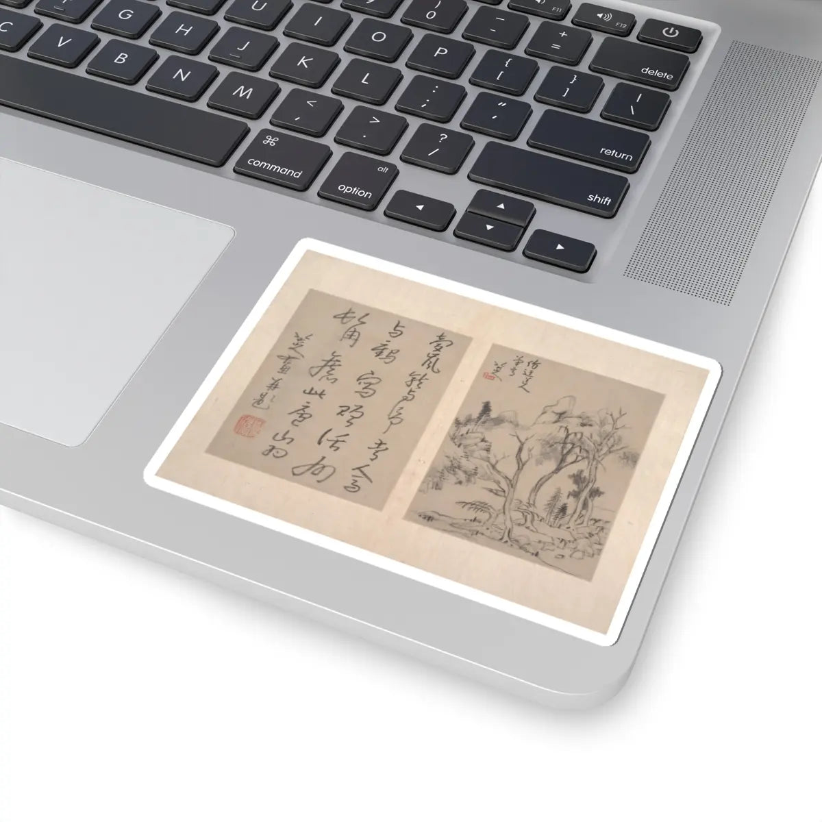 Bada Shanren (Zhu Da) - Album of miscellaneous paintings - unknown v12 - STICKER Vinyl Kiss-Cut Decal