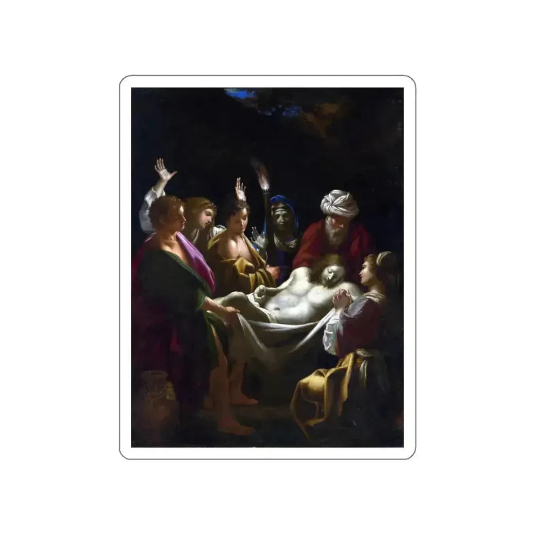 BADALOCCHIO, Sisto - Christ carried to the Tomb (Artwork) STICKER Vinyl Die-Cut Decal White Die-Cut 5 Inch - The Sticker Space