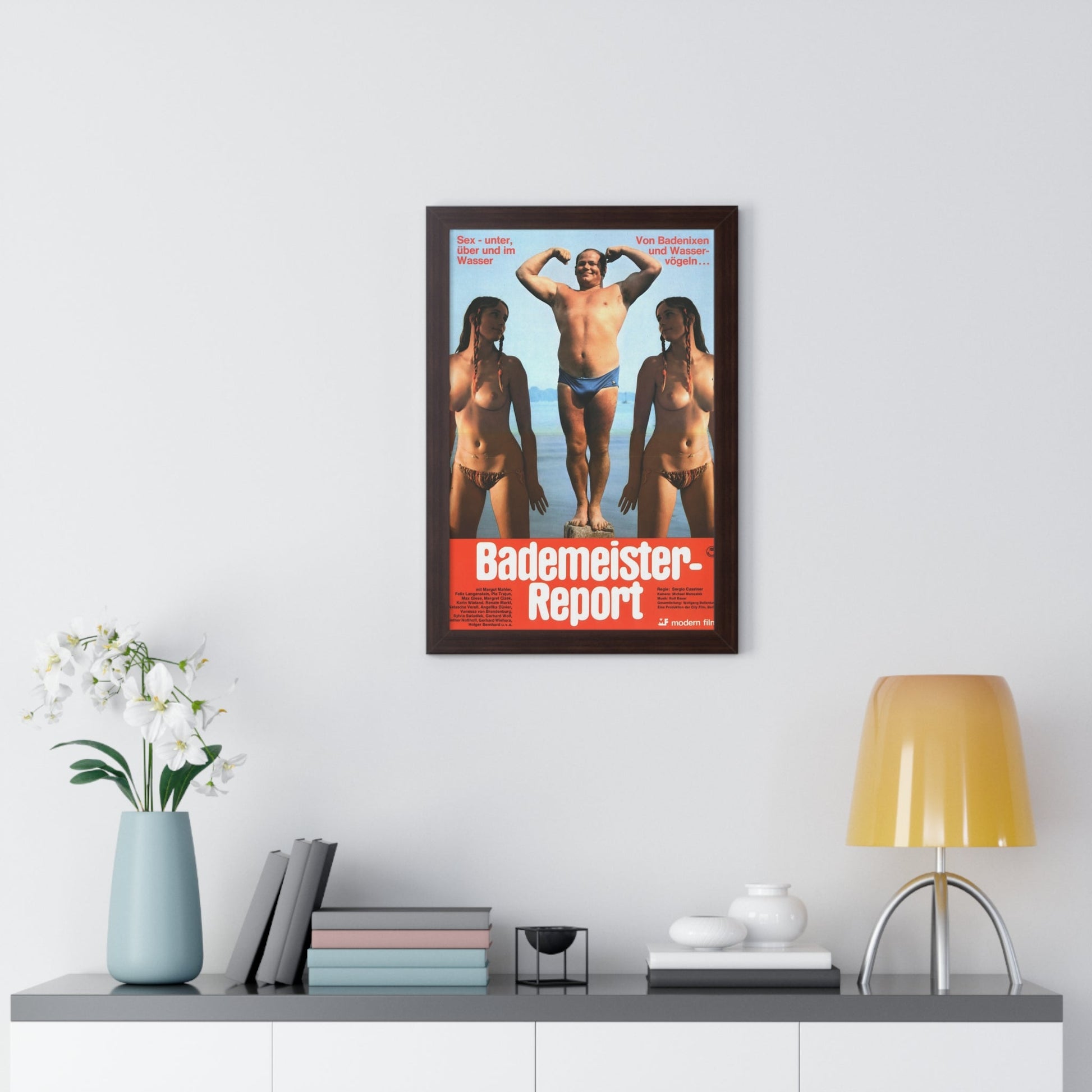 Bademeister-Report - Mad Memories of a Lifeguard 1973 - Framed Movie Poster-The Sticker Space