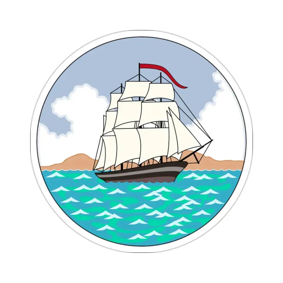 Badge of British Guiana (1875–1906) STICKER Vinyl Die-Cut Decal 2 Inch - The Sticker Space