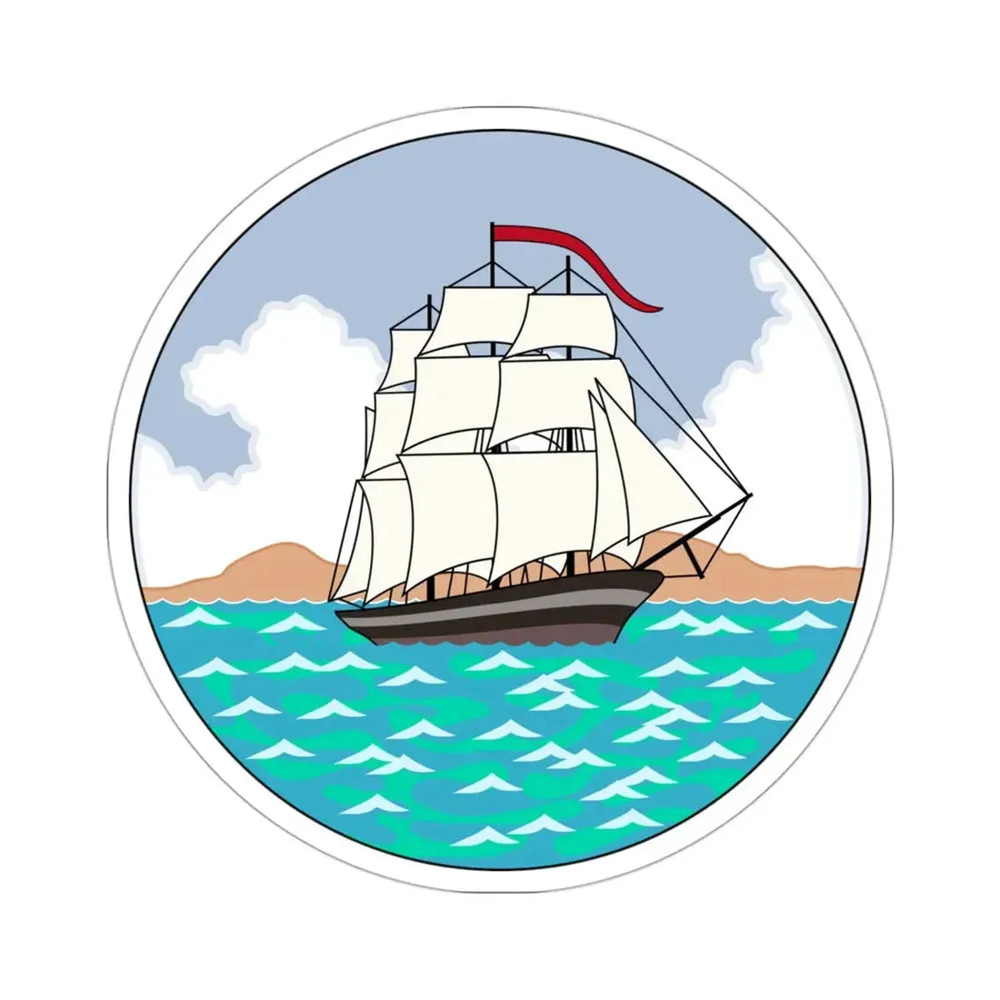 Badge of British Guiana (1875–1906) STICKER Vinyl Die-Cut Decal 3 Inch - The Sticker Space