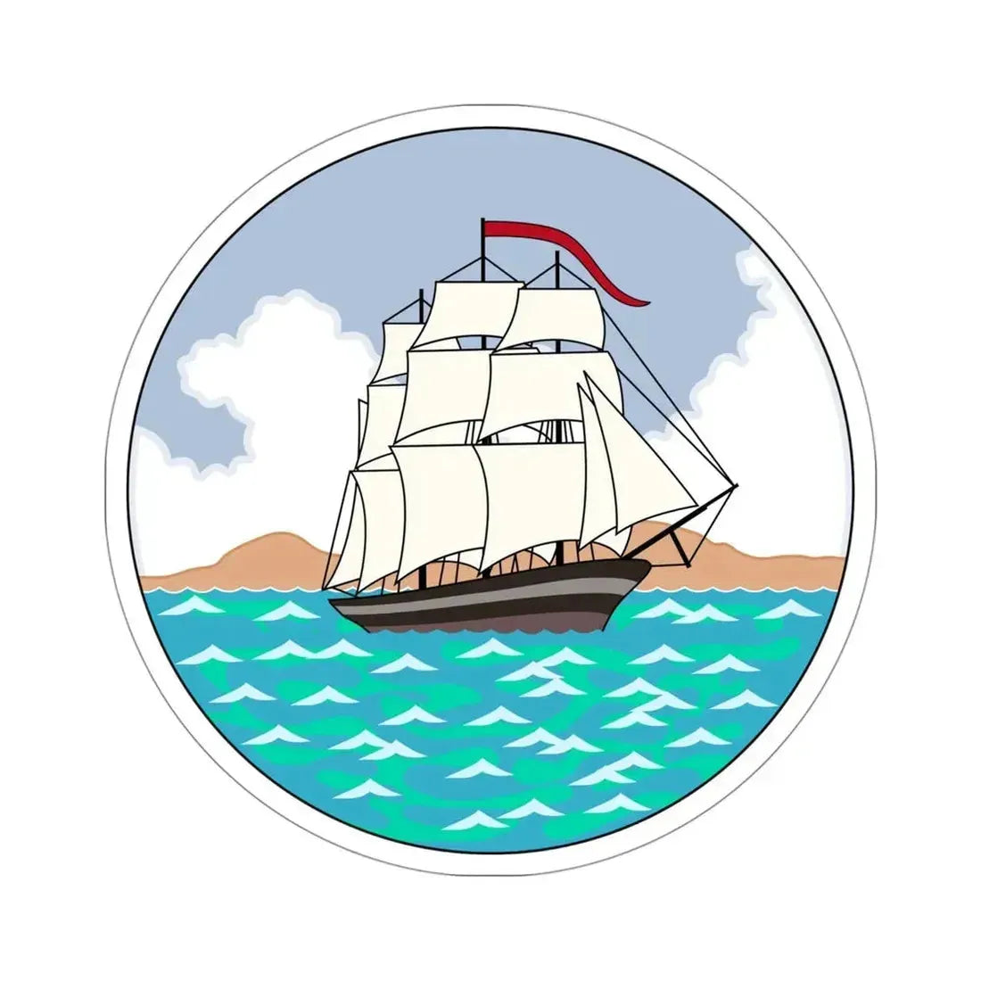 Badge of British Guiana (1875–1906) STICKER Vinyl Die-Cut Decal 4 Inch - The Sticker Space