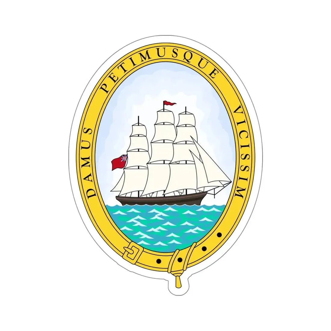 Badge of British Guiana (1906–1955) STICKER Vinyl Die-Cut Decal 5 Inch - The Sticker Space