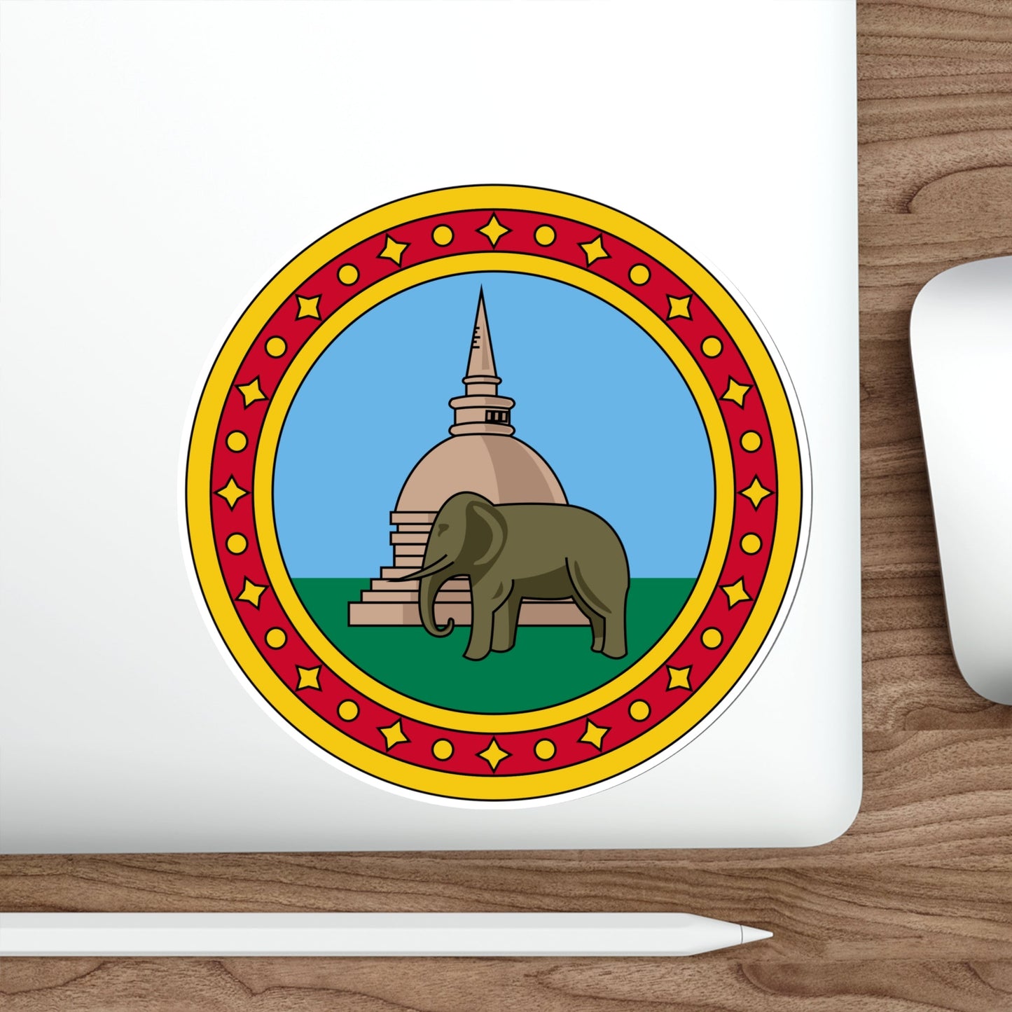 Badge of Ceylon (1875–1948) STICKER Vinyl Die-Cut Decal-The Sticker Space