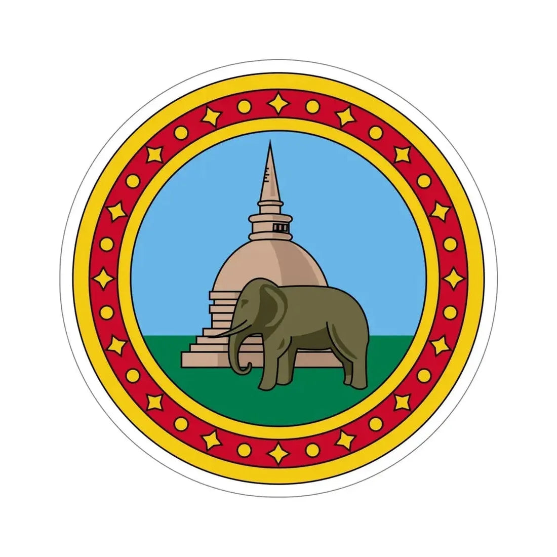 Badge of Ceylon (1875–1948) STICKER Vinyl Die-Cut Decal - The Sticker Space