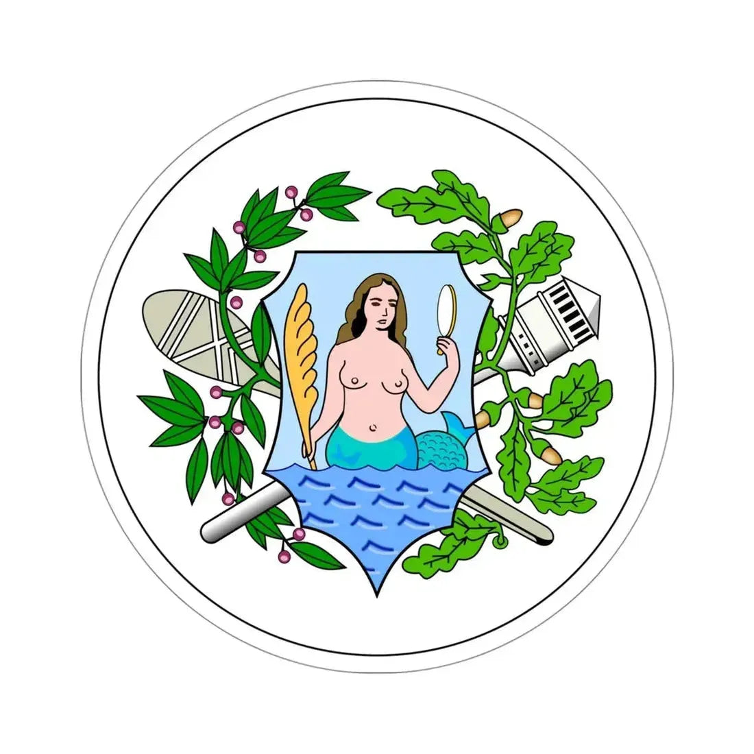 Badge of Fiji (1875–1883) STICKER Vinyl Die-Cut Decal 4 Inch - The Sticker Space