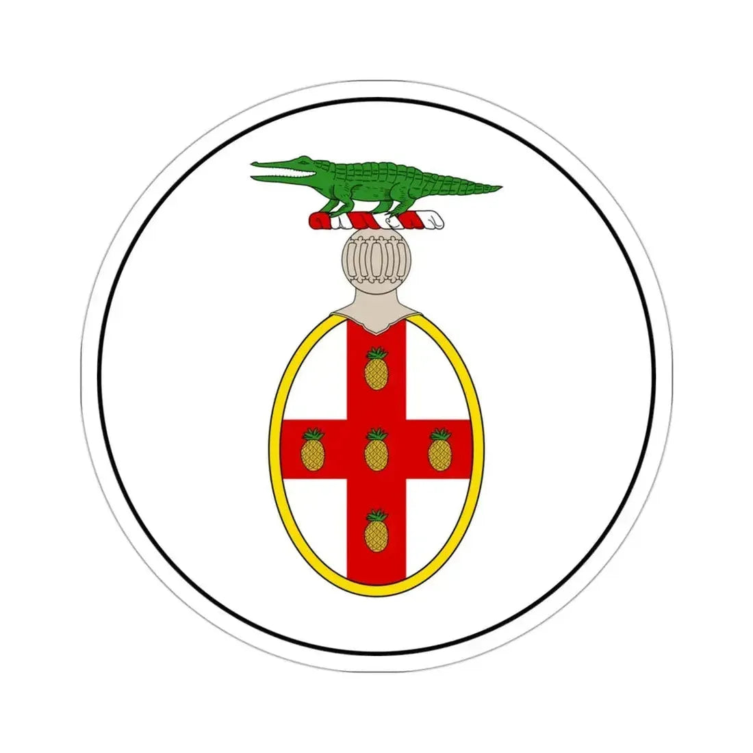 Badge of Jamaica (1875-1906) STICKER Vinyl Die-Cut Decal 3 Inch - The Sticker Space