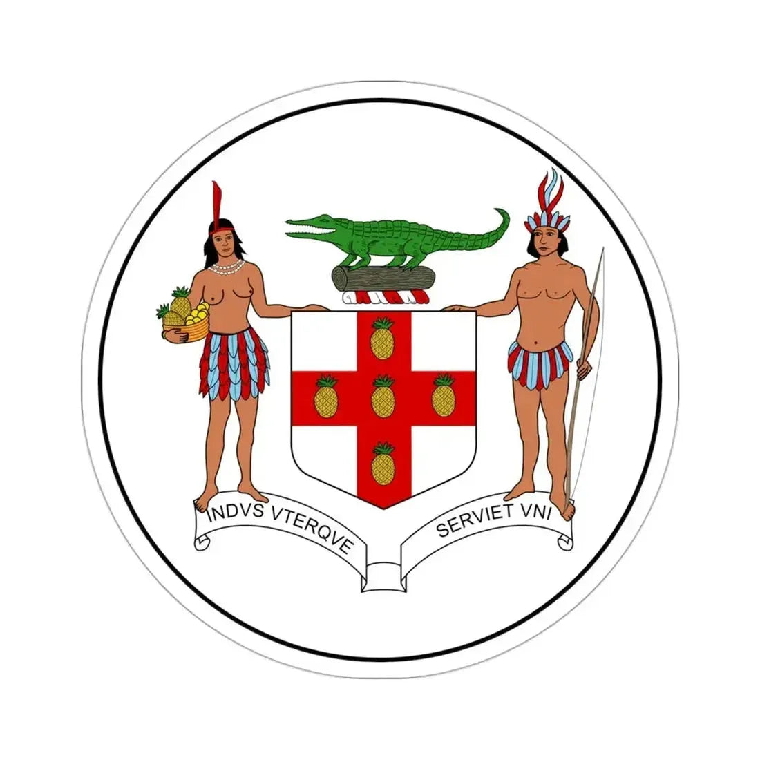 Badge of Jamaica (1906-1957) STICKER Vinyl Die-Cut Decal - The Sticker Space