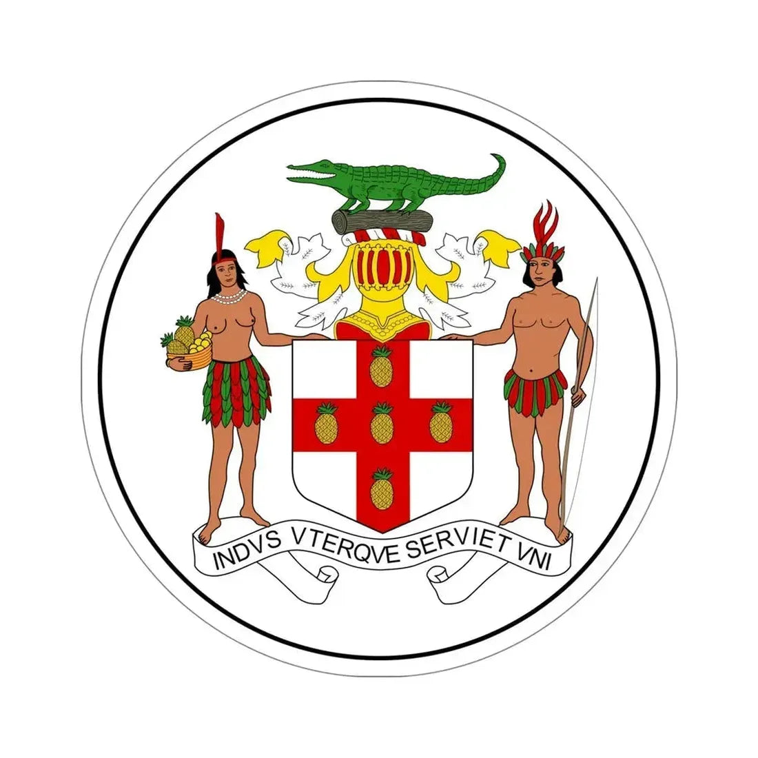 Badge of Jamaica (1957-1962) STICKER Vinyl Die-Cut Decal 5 Inch - The Sticker Space