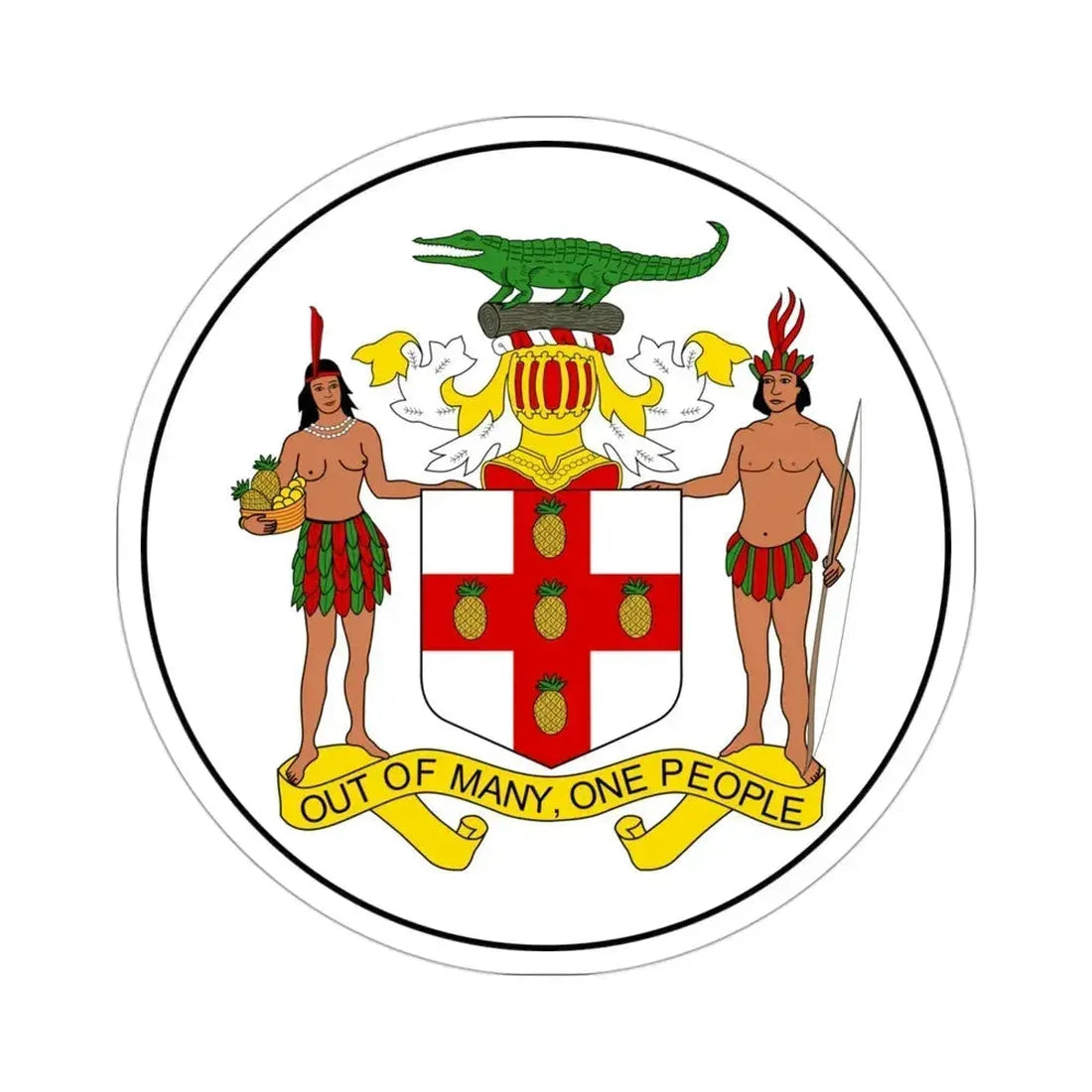 Badge of Jamaica (1962) STICKER Vinyl Die-Cut Decal 3 Inch - The Sticker Space