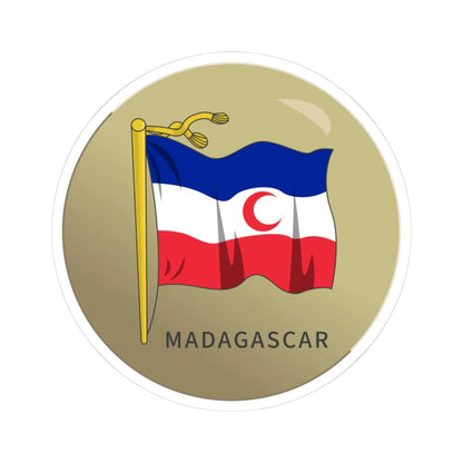 Badge of Madagascar French protectorate (Madagascar) (Coat of Arms) STICKER Vinyl Kiss-Cut Decal 3 Inch White - The Sticker Space