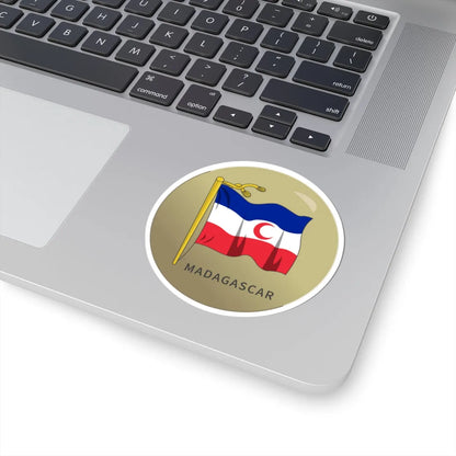 Badge of Madagascar French protectorate (Madagascar) (Coat of Arms) STICKER Vinyl Kiss-Cut Decal - The Sticker Space