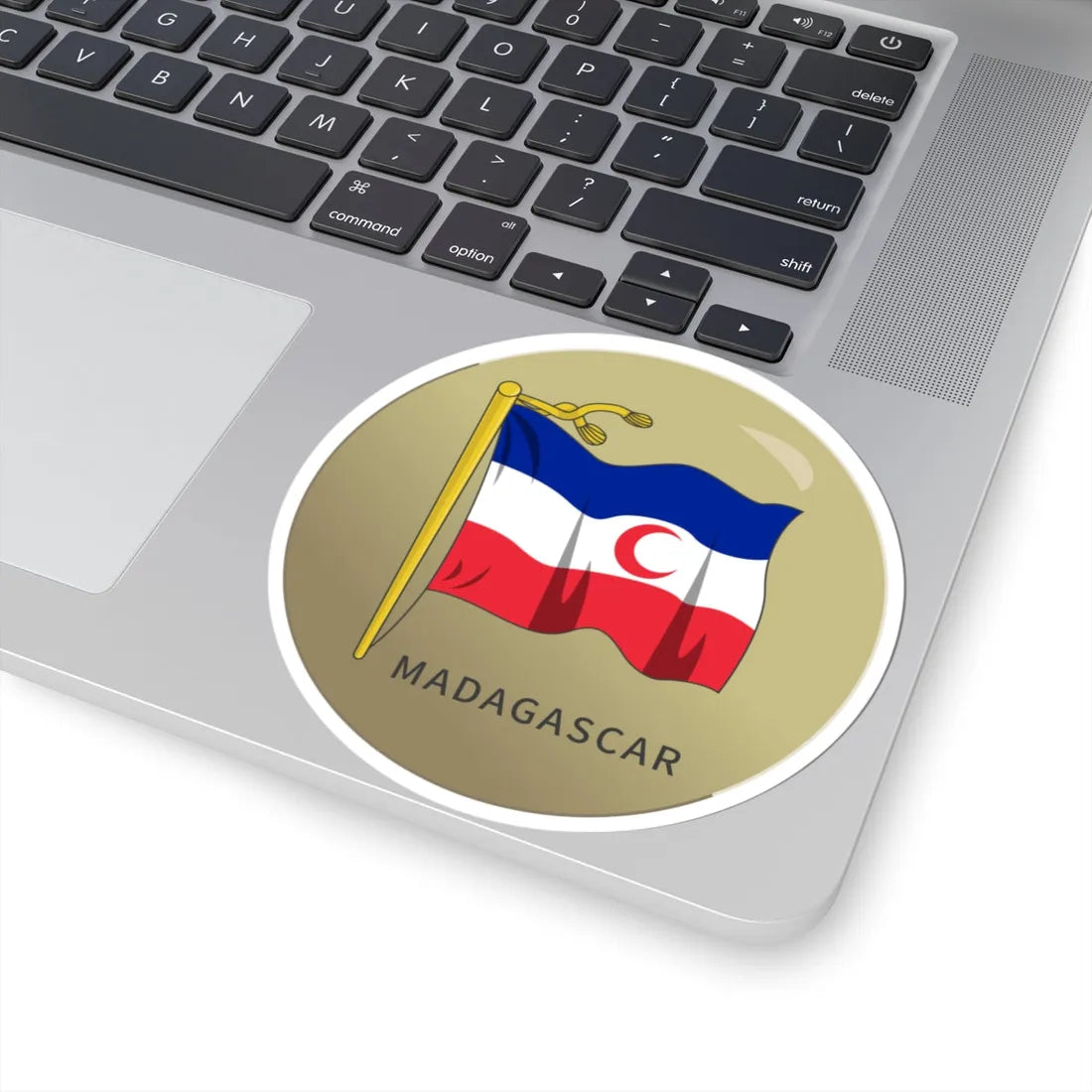 Badge of Madagascar French protectorate (Madagascar) (Coat of Arms) STICKER Vinyl Kiss-Cut Decal - The Sticker Space