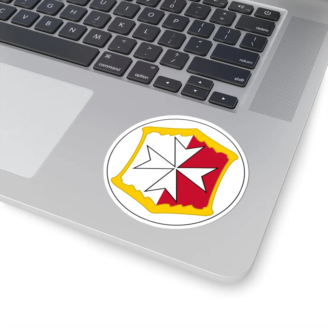 Badge of Malta 1875-1898 (Malta) (Coat of Arms) STICKER Vinyl Kiss-Cut Decal - The Sticker Space