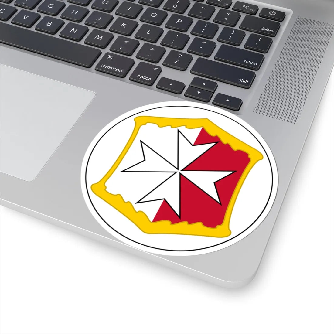 Badge of Malta 1875-1898 (Malta) (Coat of Arms) STICKER Vinyl Kiss-Cut Decal - The Sticker Space