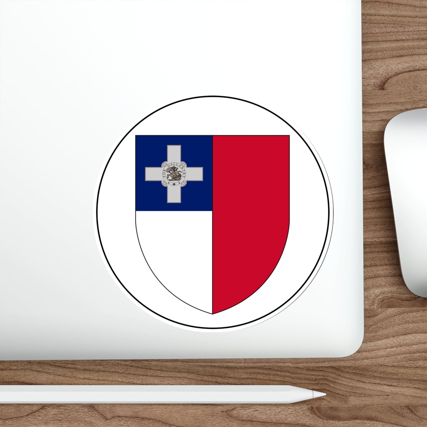 Badge of Malta (1943–1964) STICKER Vinyl Die-Cut Decal-The Sticker Space