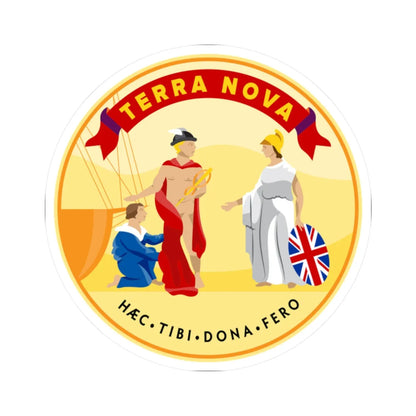 Badge of Newfoundland 1904-1987 (Canada) (Coat of Arms) STICKER Vinyl Kiss-Cut Decal 2 Inch White - The Sticker Space