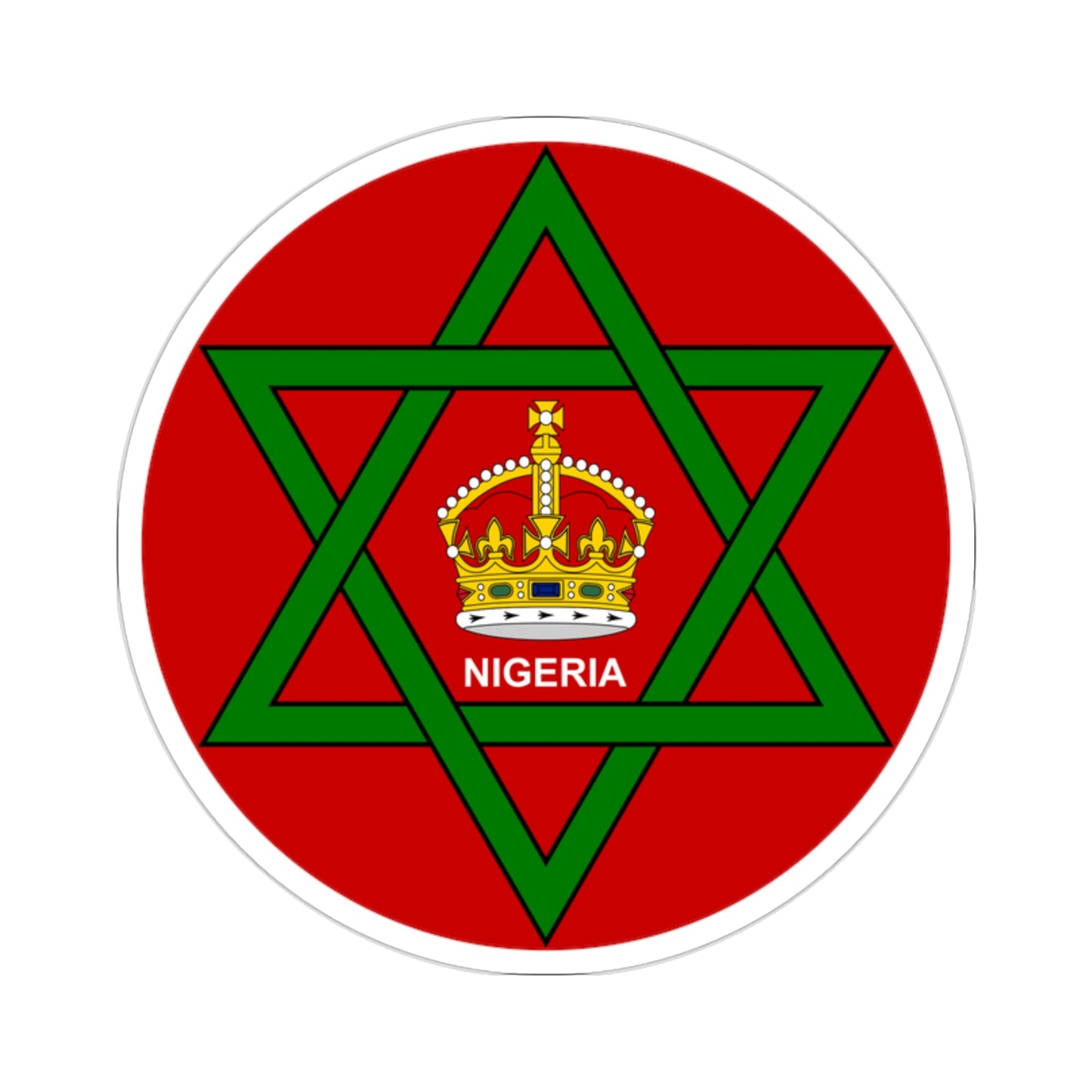 Badge of Nigeria (1914–1952) STICKER Vinyl Die-Cut Decal-2 Inch-The Sticker Space