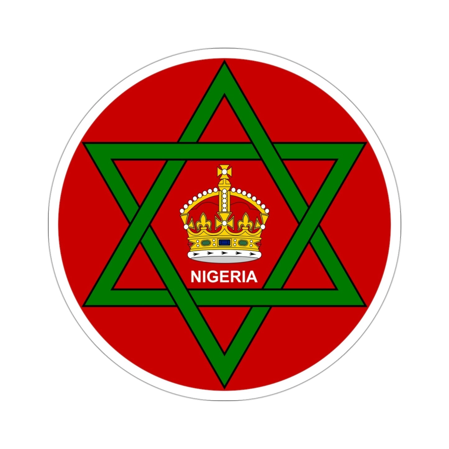 Badge of Nigeria (1914–1952) STICKER Vinyl Die-Cut Decal-3 Inch-The Sticker Space