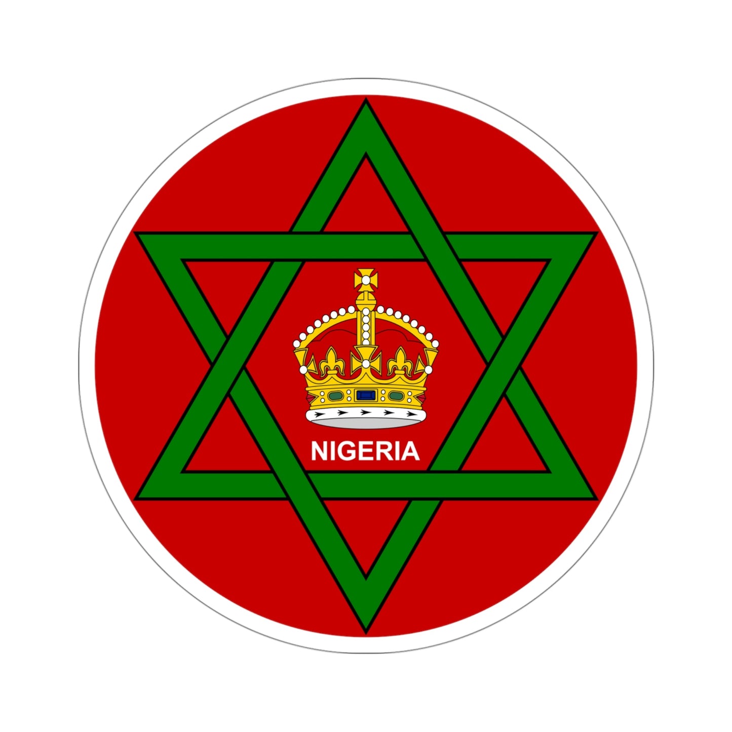 Badge of Nigeria (1914–1952) STICKER Vinyl Die-Cut Decal-4 Inch-The Sticker Space