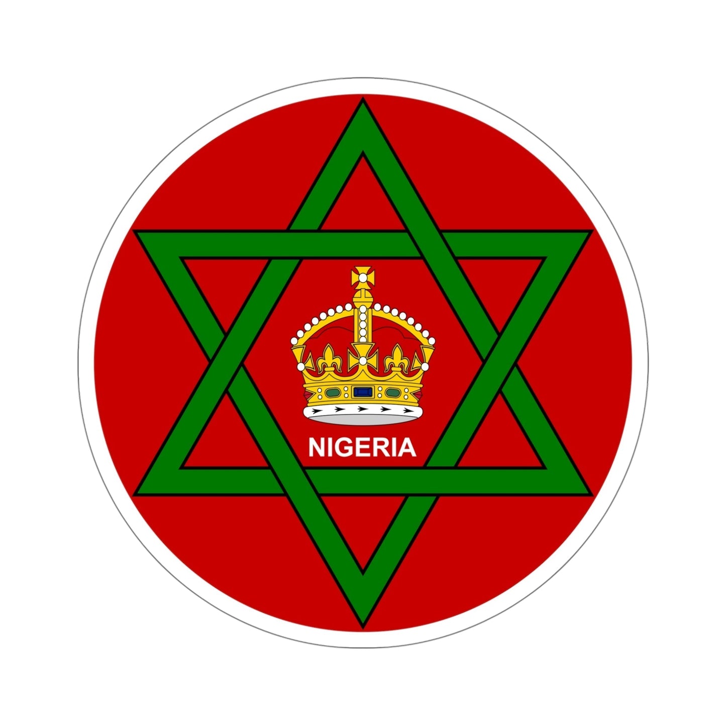 Badge of Nigeria (1914–1952) STICKER Vinyl Die-Cut Decal-5 Inch-The Sticker Space