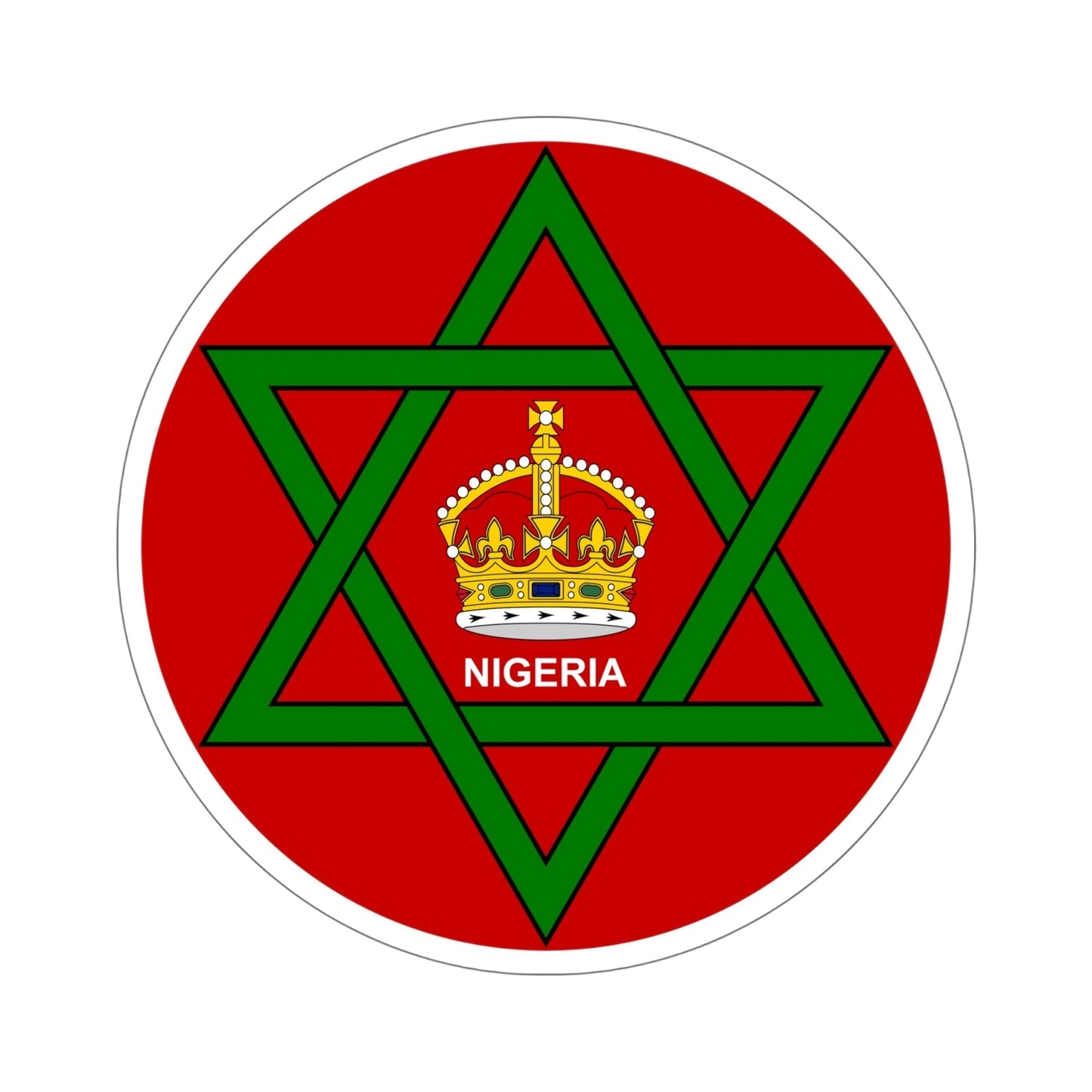 Badge of Nigeria (1914–1952) STICKER Vinyl Die-Cut Decal-6 Inch-The Sticker Space