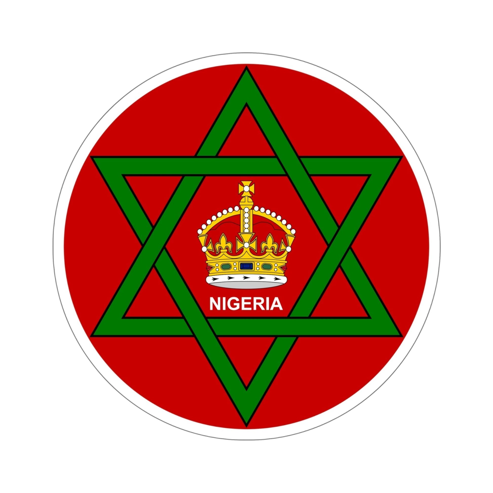 Badge of Nigeria (1914–1952) STICKER Vinyl Die-Cut Decal-6 Inch-The Sticker Space