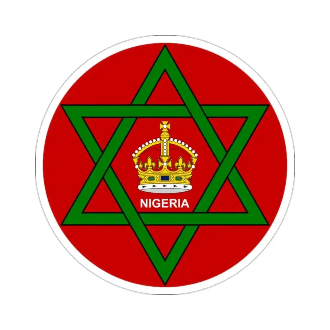 Badge of Nigeria (1914–1952) STICKER Vinyl Die-Cut Decal 2 Inch - The Sticker Space