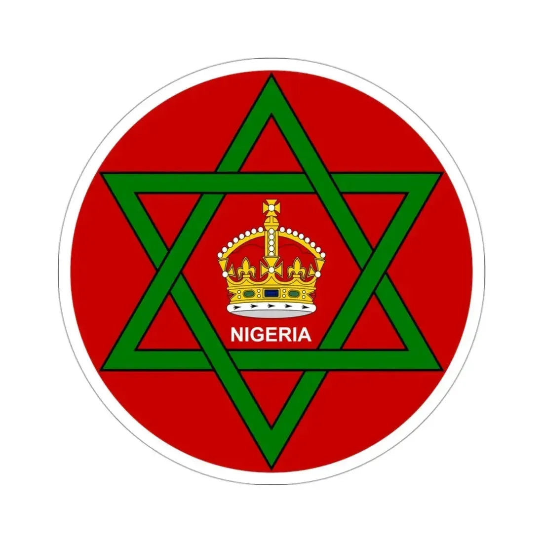 Badge of Nigeria (1914–1952) STICKER Vinyl Die-Cut Decal 3 Inch - The Sticker Space
